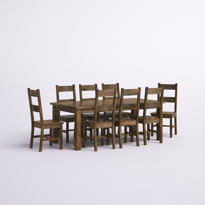 Mistana™ Aster 9 Piece Solid Wood Dining Set & Reviews Wayfair